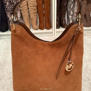 *NEW* Michael Kors Brown Suede Hobo Bag.